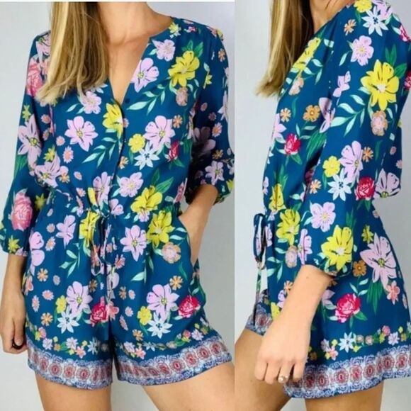 Tabitha webb floral print romper 4 - Picture 1 of 14